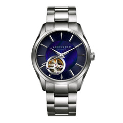 ARIES GOLD Inspira Automatic MOP Dial Open Heart Watch with Sapphire Glass For Women- L 9023 S-BU