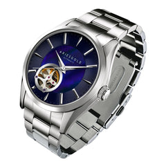 ARIES GOLD Inspira Automatic MOP Dial Open Heart Watch with Sapphire Glass For Women- L 9023 S-BU