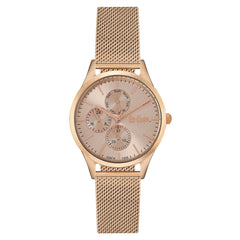 Lee Cooper Multifunction Gold Round Dial Women's Watch -  LC06396.410