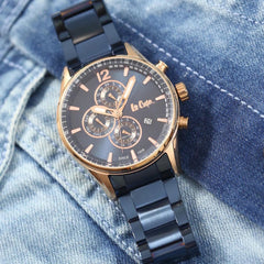 Lee Cooper Multifunction Blue Round Dial Men's Watch - LC06420.490