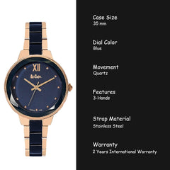 Lee Cooper Analouge Blue Round Dial Women's Watch -  LC06465.990