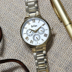 Lee Cooper Multifunction Silver Round Dial Women's Watch - LC06466.120