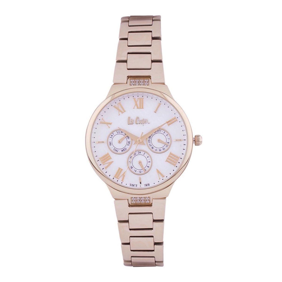 Lee Cooper Multifunction Silver Round Dial Women's Watch - LC06466.120