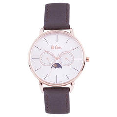 Lee Cooper MoonPhase Silver Round Dial Men's Watch - LC06536.432