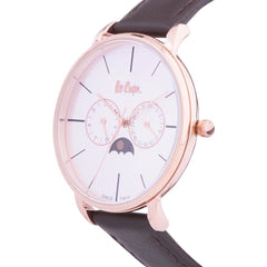 Lee Cooper MoonPhase Silver Round Dial Men's Watch - LC06536.432
