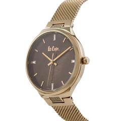 Lee Cooper Quartz Brown Mop Round Dial Women's Watch - LC06557.440