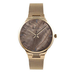 Lee Cooper Quartz Brown Mop Round Dial Women's Watch - LC06557.440
