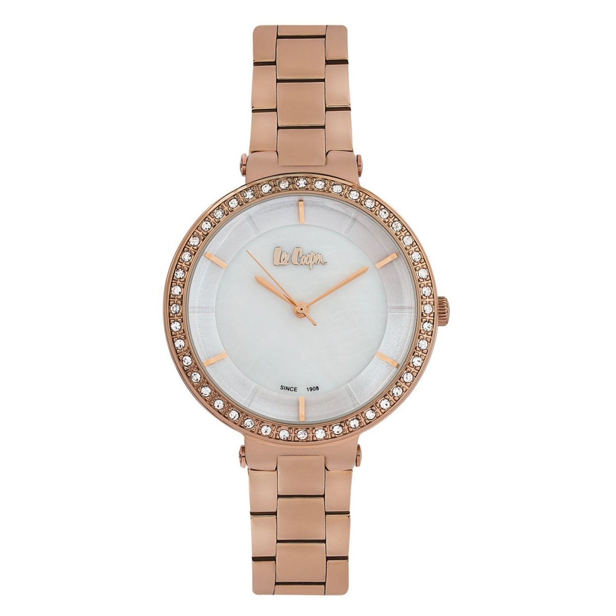 Lee Cooper Crystal White Round Dial Women's Watch - LC06560.420