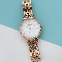 Lee Cooper Quartz Silver Mop Round Dial Women's Watch - LC06562.420