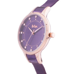 Lee Cooper Quartz Purple Round Dial Women's Watch - LC06620.480