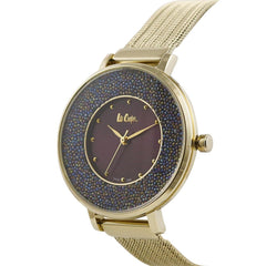 Lee Cooper Quartz Purple Round Dial Women's Watch - LC06623.180
