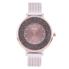 Lee Cooper Quartz Brown Round Dial Women's Watch - LC06623.540
