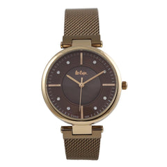 Lee Cooper Quartz Brown Mop Round Dial Women's Watch - LC06662.440