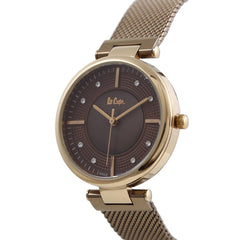 Lee Cooper Quartz Brown Mop Round Dial Women's Watch - LC06662.440