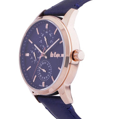 Lee Cooper Multifunction Blue Round Dial Men's Watch - LC06675.499
