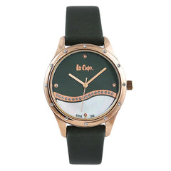 Lee Cooper Quartz Green Round Dial Women's Watch - LC06679.475