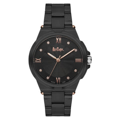 Lee Cooper Crystal Black Round Dial Women's Watch -  LC06701.450