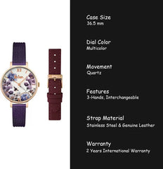 Lee Cooper Quartz Silver Round Dial Women's Watch ( Additional Strap) - LC06787.438