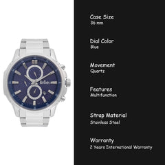 Lee Cooper Analouge Blue Round Dial Men's Watch -  LC06846.390