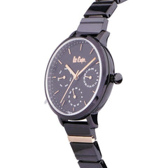 Lee Cooper Multifunction Black Round Dial Women's Watch - LC06894.650