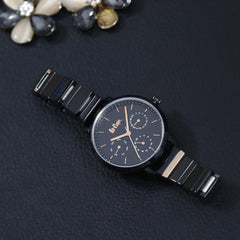 Lee Cooper Multifunction Black Round Dial Women's Watch - LC06894.650