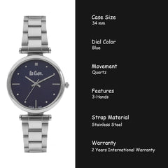 Lee Cooper Analouge Blue Round Dial Women's Watch -  LC06896.390