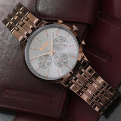 Lee Cooper Multifunction Gun Round Dial Men's Watch - LC06897.770