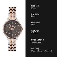 Lee Cooper Analouge Grey Round Dial Women's Watch -  LC06907.560