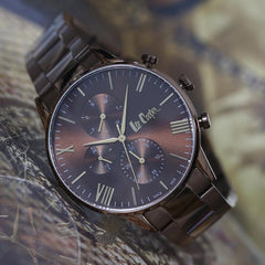 Lee Cooper Multifunction Brown Round Dial Men's Watch - LC06927.740