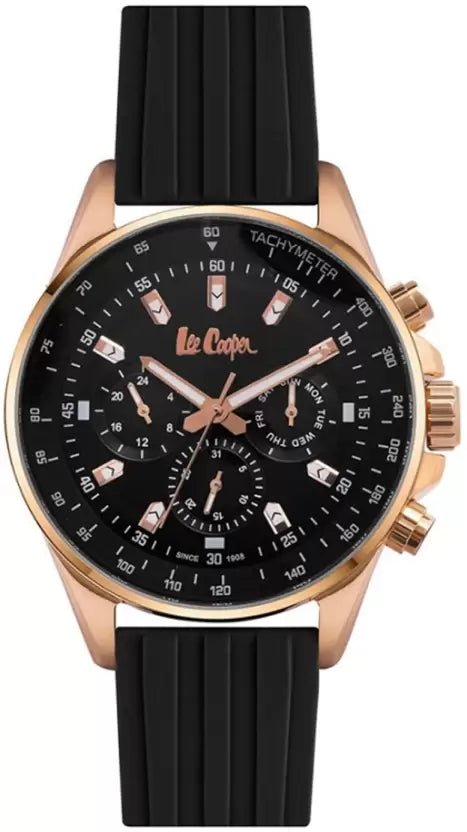 Lee Cooper Multifunction Black Round Dial Men's Watch - LC06977.451