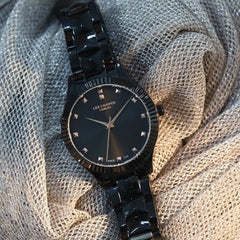 Lee Cooper Quartz Black Round Dial Women's Watch - LC07059.650