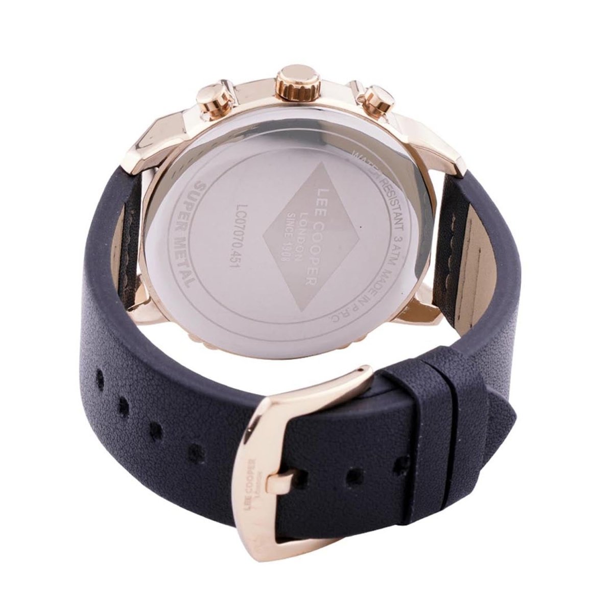 Lee Cooper Multifunction Black Round Dial Men's Watch - LC07070.451