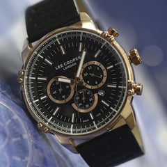 Lee Cooper Multifunction Black Round Dial Men's Watch - LC07070.451