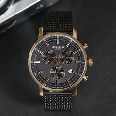 Lee Cooper Multifunction Black Round Dial Men's Watch - LC07182.450