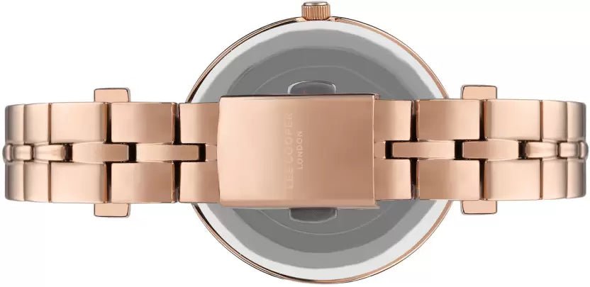 Lee Cooper Quartz Crystals White Mop Round Dial Women's Watch - LC07230.420