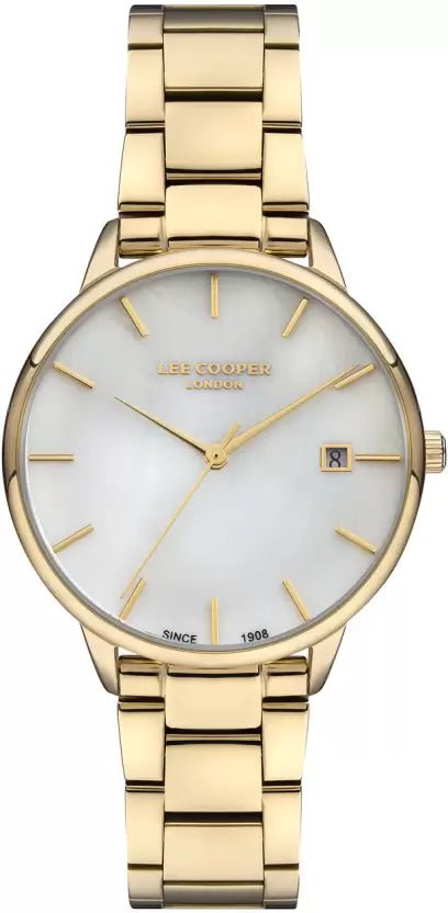 Lee Cooper Quartz White Mop Round Dial Women's Watch - LC07302.120