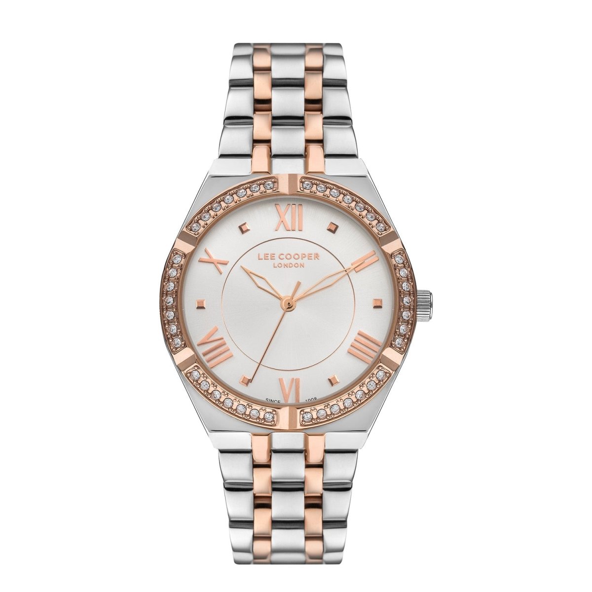 Lee Cooper Quartz Silver Round Crystal Dial Women's Watch - LC07382.530