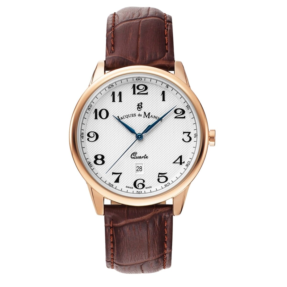 JACQUES DU MANOIR Legend Swiss Made Analogue White Round Dial Men's Watch- LE.03