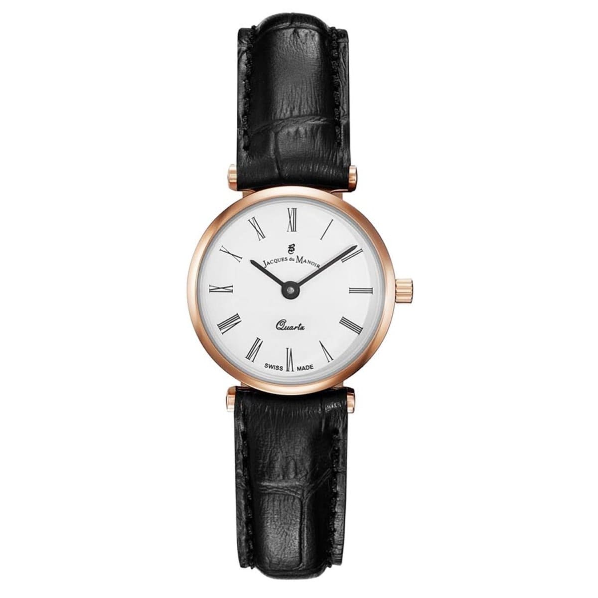 Jacques Du Manoir Classic Swiss Made Analogue White Round Dial Women's Watch - LOR.51