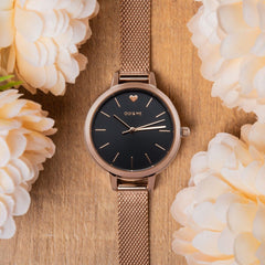OUI & ME Petite Amourette Analogue Black Round Dial Women's Watch- ME010002