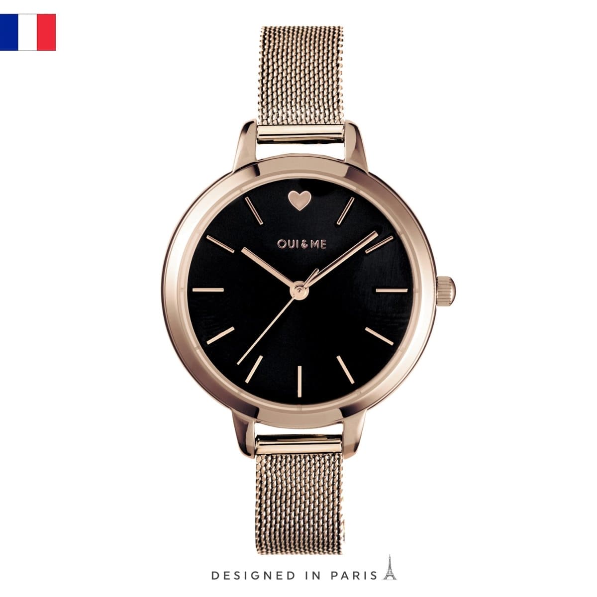 OUI & ME Petite Amourette Analogue Black Round Dial Women's Watch- ME010002 