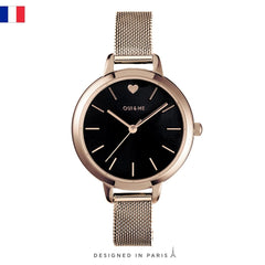 OUI & ME Petite Amourette Analogue Black Round Dial Women's Watch- ME010002