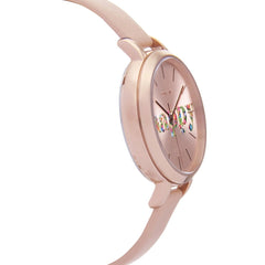Oui & Me Petite Fleurette Analogue Pink Round Dial Women's Watch- ME010009