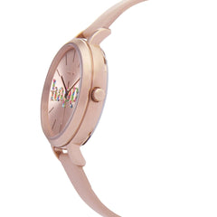 Oui & Me Petite Fleurette Analogue Pink Round Dial Women's Watch- ME010009