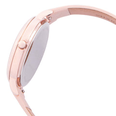 Oui & Me Fleurette Analogue Pink Round Dial Women's Watch- ME010018