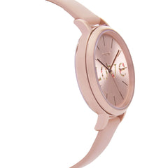 Oui & Me Fleurette Analogue Pink Round Dial Women's Watch- ME010018