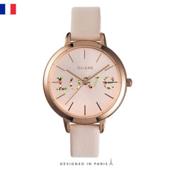 Oui & Me Fleurette Analogue Pink Round Dial Women's Watch- ME010018