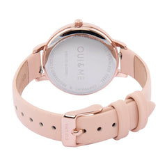 Oui & Me Fleurette Analogue Pink Round Dial Women's Watch- ME010018