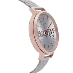 OUI & ME Grande Fleurette Analogue Silver Round Dial Women's Watch- ME010029