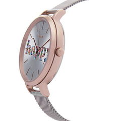 OUI & ME Grande Fleurette Analogue Silver Round Dial Women's Watch- ME010029